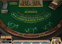 Single deck blackjack online casino game by Betsoft gaming