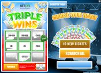 Triple wins - win up to €10.000 online scratch card ticket