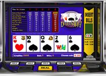 Deuces wild video poker game